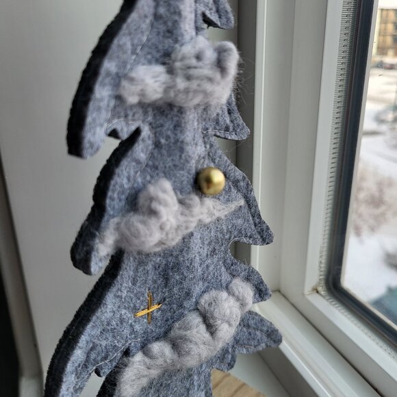 Handmade Felt Christmas Trees – Set of 3 | Scandinavian Winter Décor | Minimalis - Picture 9 of 9